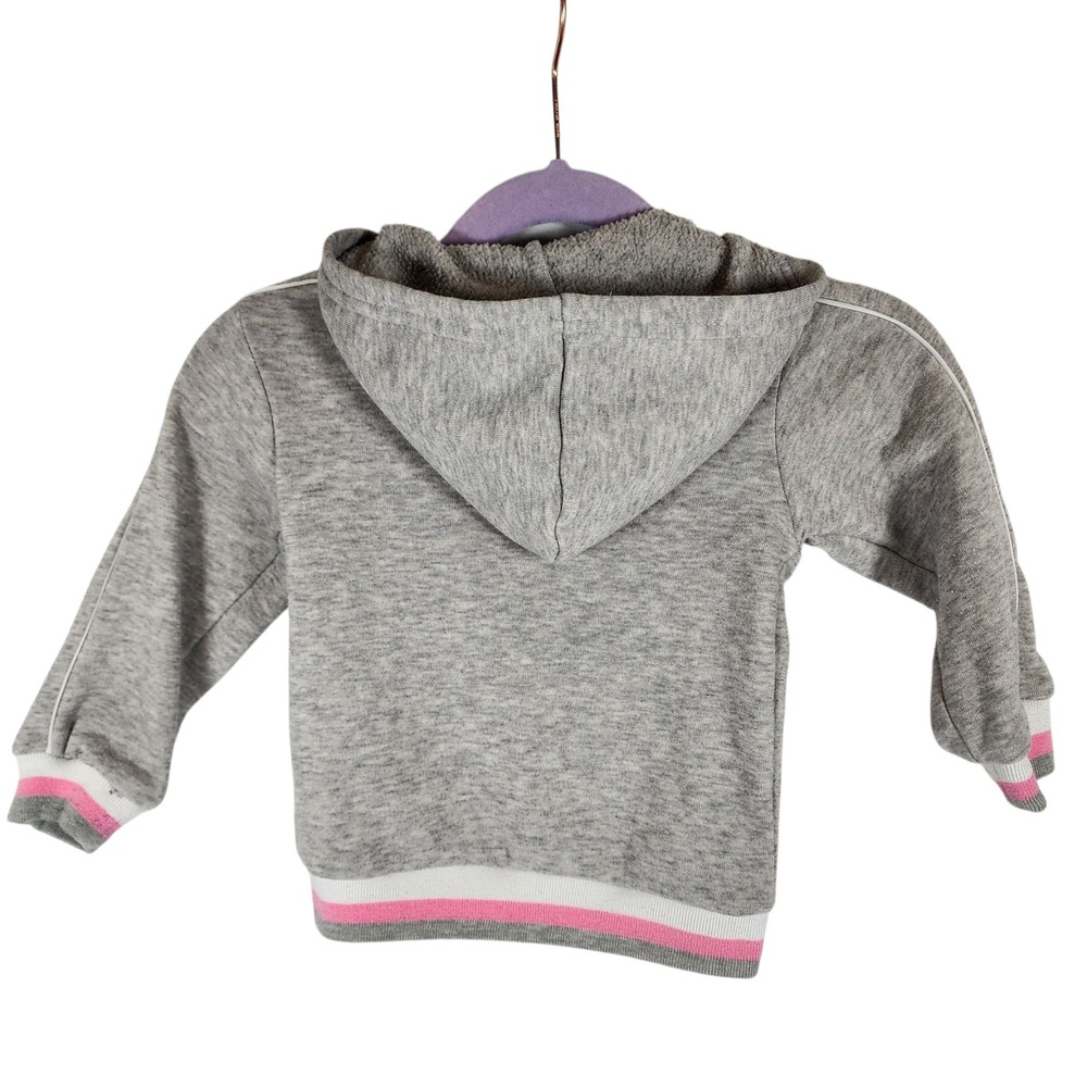 Vintage Double Trouble Gray Baby Girl Embroidered‎ Floral Hoodie Zip 18 Mths - Picture 5 of 6